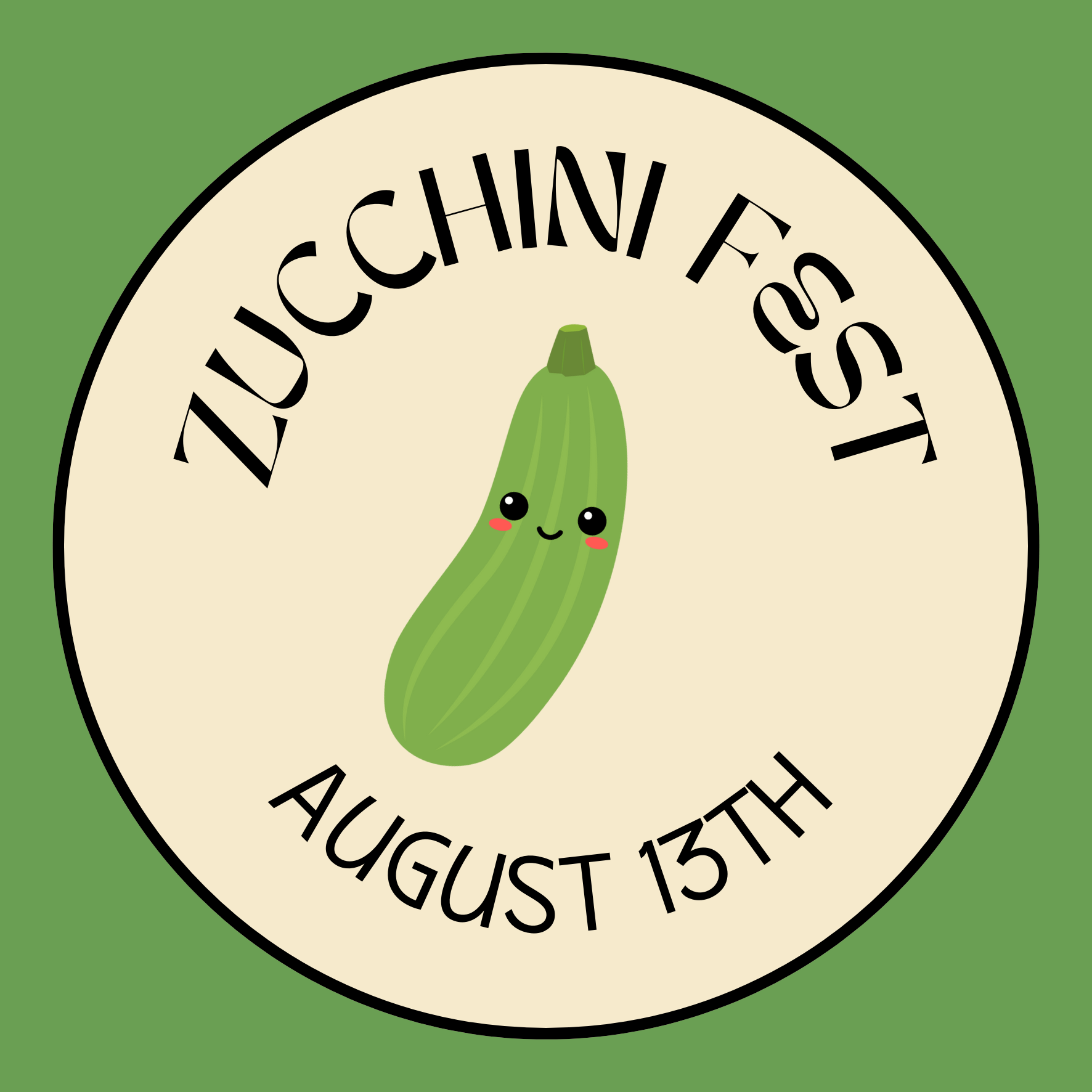 Decoration for Zucchini Fest